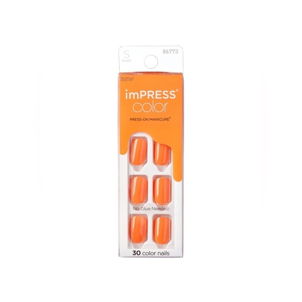 NWT 5 Packs of KISS imPRESS Nails Short Square (30nails Per Pack) in Sweet Mango